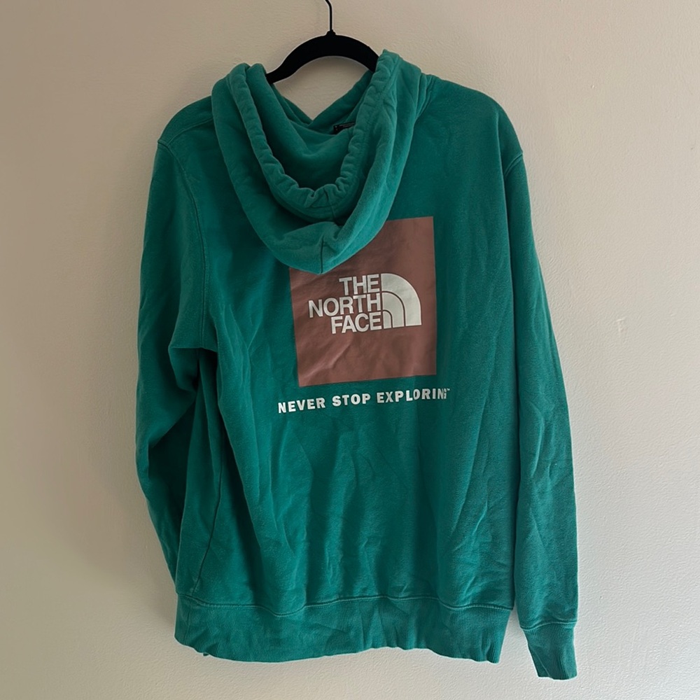 The North Face teal sweatshirt hoodie Men's Large